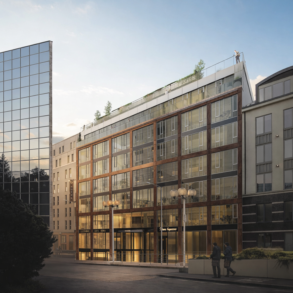 Top sustainable office building Vydrovka office center is being developed in Prague Karlin by Karimpol international